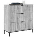 Sideboard Grå Sonoma 79,5 x 33 x 82 cm Konstrueret træ