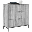 Sideboard Grå Sonoma 79,5 x 33 x 82 cm Konstrueret træ
