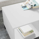 Sofabord med skuffe Hvid 90 x 49 x 46 cm Konstrueret træ