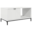 Sofabord med skuffe Hvid 90 x 49 x 46 cm Konstrueret træ