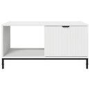 Sofabord med skuffe Hvid 90 x 49 x 46 cm Konstrueret træ