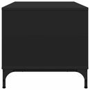 Sofabord med skuffe Sort eg 90 x 49 x 46 cm Konstrueret træ