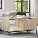 Sofabord med skuffe Sonoma eg 90 x 49 x 46 cm Konstrueret træ