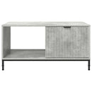 Sofabord med skuffe Beton Grå 90 x 49 x 46 cm Konstrueret træ