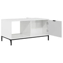 Sofabord Høj gloss hvid 90 x 49 x 46 cm Konstrueret træ
