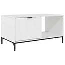Sofabord Høj gloss hvid 90 x 49 x 46 cm Konstrueret træ
