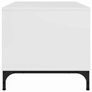 Sofabord Høj gloss hvid 90 x 49 x 46 cm Konstrueret træ