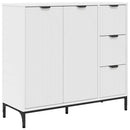 Sideboard med skuffe Hvid 89,5 x 33 x 82 cm Konstrueret træ