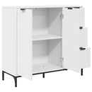Sideboard med skuffe Hvid 89,5 x 33 x 82 cm Konstrueret træ