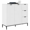 Sideboard med skuffe Hvid 89,5 x 33 x 82 cm Konstrueret træ