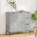 Sideboard Beton Grå 89,5 x 33 x 82 cm Konstrueret træ