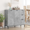 Sideboard Beton Grå 89,5 x 33 x 82 cm Konstrueret træ