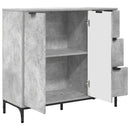 Sideboard Beton Grå 89,5 x 33 x 82 cm Konstrueret træ