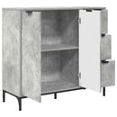Sideboard Beton Grå 89,5 x 33 x 82 cm Konstrueret træ