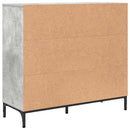 Sideboard Beton Grå 89,5 x 33 x 82 cm Konstrueret træ