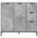 Sideboard Beton Grå 89,5 x 33 x 82 cm Konstrueret træ