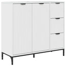 Sideboard Høj gloss hvid 89,5 x 33 x 82 cm Konstrueret træ