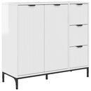 Sideboard Høj gloss hvid 89,5 x 33 x 82 cm Konstrueret træ