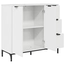 Sideboard Høj gloss hvid 89,5 x 33 x 82 cm Konstrueret træ