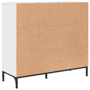 Sideboard Høj gloss hvid 89,5 x 33 x 82 cm Konstrueret træ