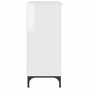 Sideboard Høj gloss hvid 89,5 x 33 x 82 cm Konstrueret træ