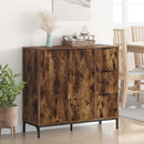 Sideboard med skuffe Røget eg 89,5 x 33 x 82 cm Konstrueret træ