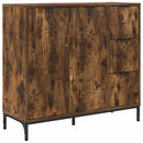 Sideboard med skuffe Røget eg 89,5 x 33 x 82 cm Konstrueret træ