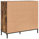 Sideboard med skuffe Røget eg 89,5 x 33 x 82 cm Konstrueret træ