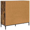 Sideboard Røget eg 89,5 x 33 x 82 cm Konstrueret træ