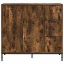 Sideboard med skuffe Røget eg 89,5 x 33 x 82 cm Konstrueret træ