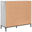 Sideboard Grå Sonoma 89,5 x 33 x 82 cm Konstrueret træ