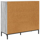 Sideboard Grå Sonoma 89,5 x 33 x 82 cm Konstrueret træ