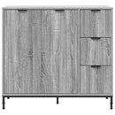 Sideboard Grå Sonoma 89,5 x 33 x 82 cm Konstrueret træ