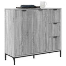 Sideboard Grå Sonoma 89,5 x 33 x 82 cm Konstrueret træ