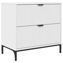 Sengebord Hvid 63.5 x 36 x 61 cm Konstrueret træ