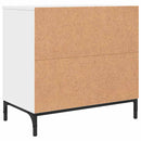 Sengebord med skuffe Hvid 63.5 x 36 x 61 cm Konstrueret træ
