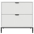Sengebord Hvid 63.5 x 36 x 61 cm Konstrueret træ