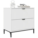 Sengebord Hvid 63.5 x 36 x 61 cm Konstrueret træ