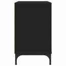 Sengebord med skuffe Sort 63.5 x 36 x 61 cm Konstrueret træ