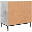Sengebord med skuffe Betongrå 63.5 x 36 x 61 cm Konstrueret træ