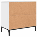 Sengebord Hvid højglans 63.5 x 36 x 61 cm Konstrueret træ