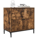 Sengebord med skuffe Røget eg 63.5 x 36 x 61 cm Konstrueret træ