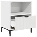 Natskab med skuffe 2 pcs Hvid 49 x 36 x 61 cm Konstrueret træ