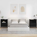 Natskab med skuffe 2 pcs Sort 49 x 36 x 61 cm Konstrueret træ