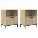 Natskab 2 pcs Sonoma-eg 49 x 36 x 61 cm Konstrueret træ