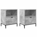 Natskab 2 pcs Betongrå 49 x 36 x 61 cm Konstrueret træ