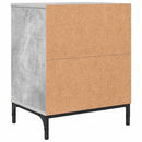 Natskab 2 pcs Betongrå 49 x 36 x 61 cm Konstrueret træ