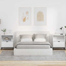 Natskab 2 pcs Hvid højglans 49 x 36 x 61 cm Konstrueret træ