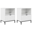 Natskab 2 pcs Hvid højglans 49 x 36 x 61 cm Konstrueret træ