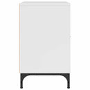 Natskab 2 pcs Hvid højglans 49 x 36 x 61 cm Konstrueret træ